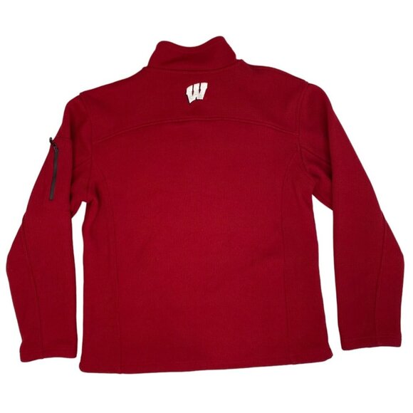 Campus Heritage Men's 1/4 Zip Pullover University of Wisconsin Badgers XL Red - Picture 3 of 6